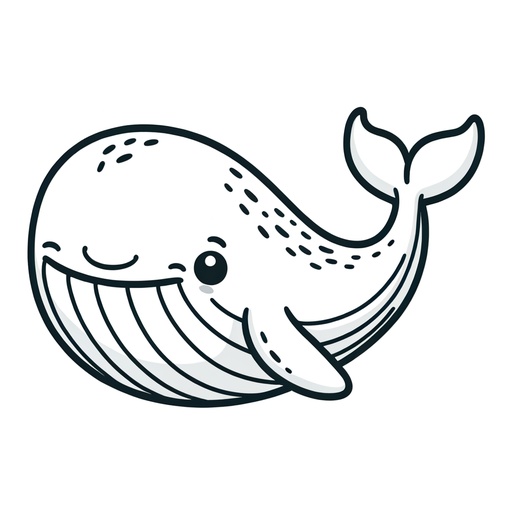 Cute Gray Whale Coloring Page- 4 Free Printable Pages