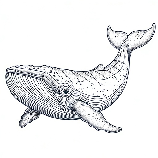 Realistic Gray Whale Coloring Page- 4 Free Printable Pages