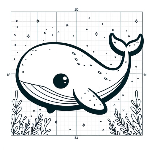 Cute Minke Whale Coloring Page