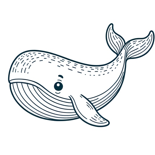 Cute Fin Whale Coloring Page- 4 Free Printable Pages