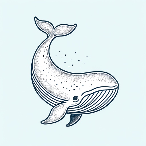 Mindful Bowhead Whale Coloring Page