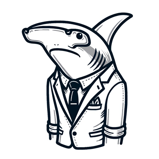 Hammerhead Shark in Suits Coloring Page