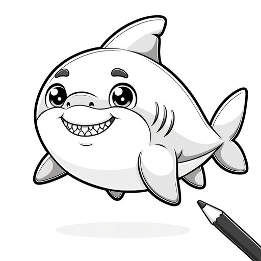 Children&#8217;s Bull Shark Coloring Page