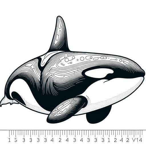 Realistic Killer Whale Coloring Page