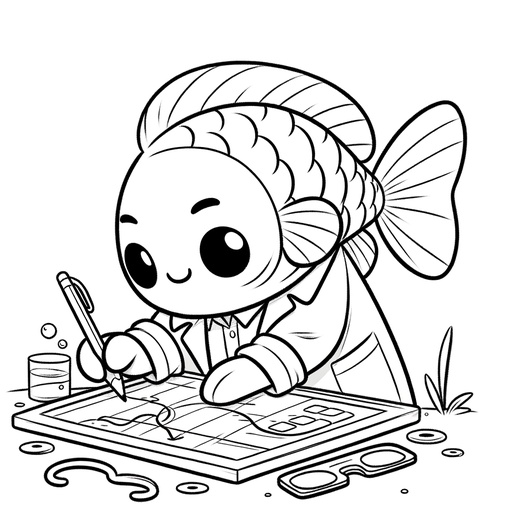 Professional Goldfish Coloring Page