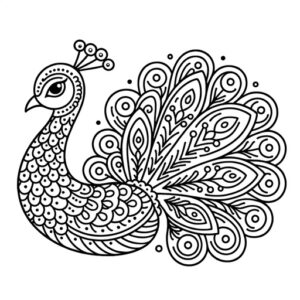 Mindful Peacock Coloring Page- 4 Free Printable Pages