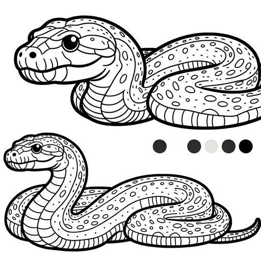 Simple Anaconda Coloring Page