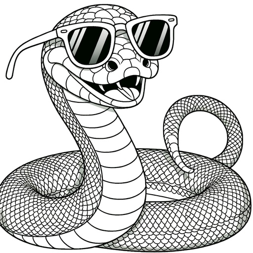 Anaconda in Sunglasses Coloring Page