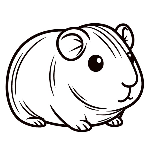 Simple Guinea Pig Coloring Page