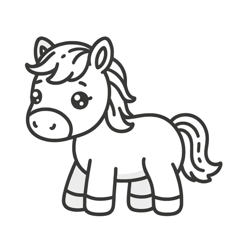 Cute Horse Coloring Page