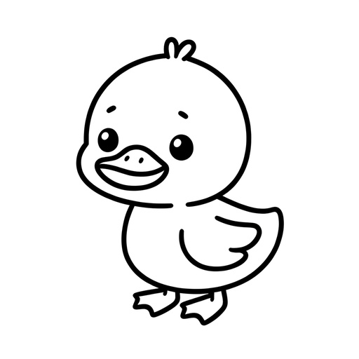 Cute Duck Coloring Page
