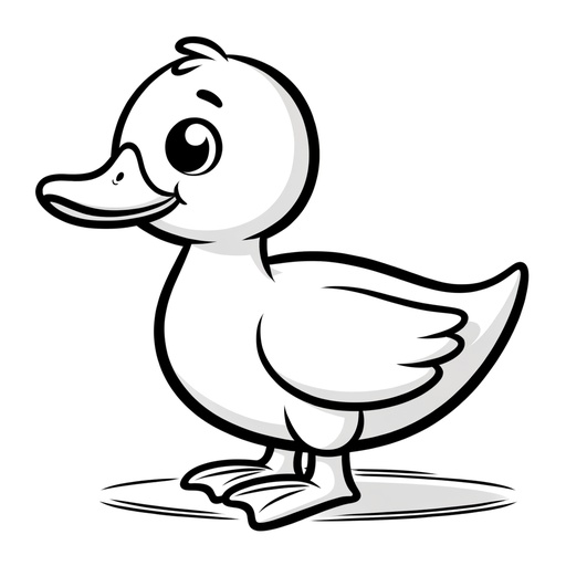 Cartoon Duck Coloring Page