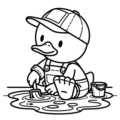 Professional Duck Coloring Page