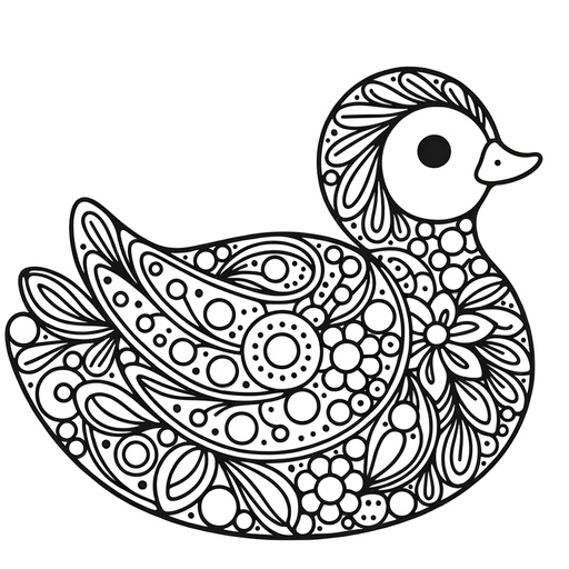Mindful Duck Coloring Page