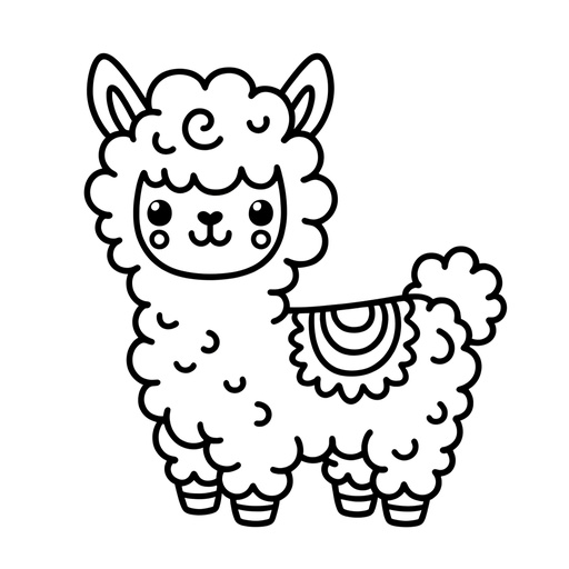 Cute Alpaca Coloring Page- 4 Free Printable Pages