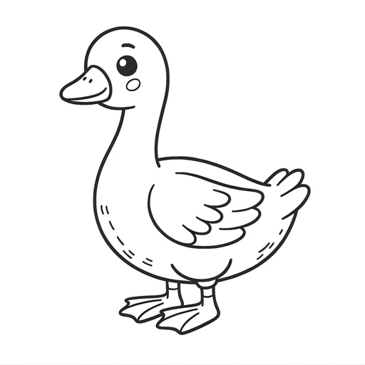 Simple Goose Coloring Page