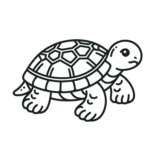 Simple Turtle Coloring Page