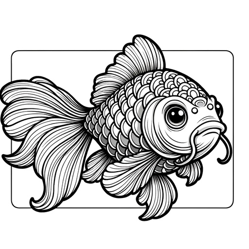 Cute Mirror Carp Coloring Page