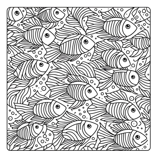 Mindful Neon Tetra Coloring Page