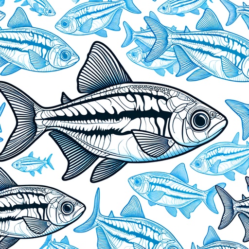 Realistic Neon Tetra Coloring Page