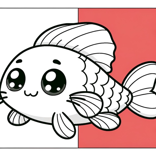 Cute Catfish Coloring Page