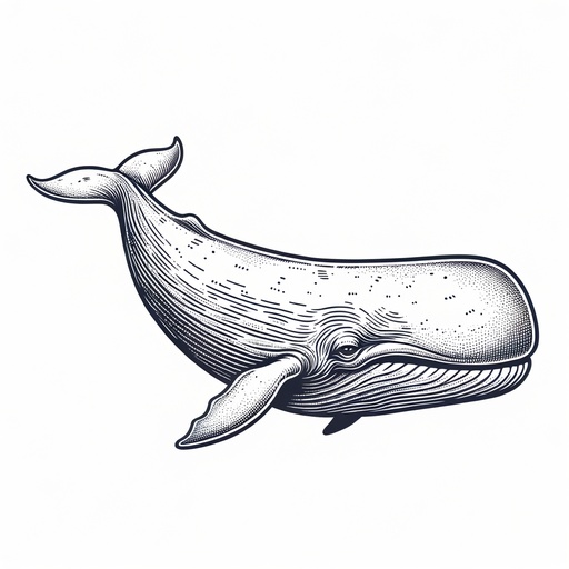 Realistic Sperm Whale Coloring Page