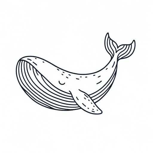 Mindful Minke Whale Coloring Page