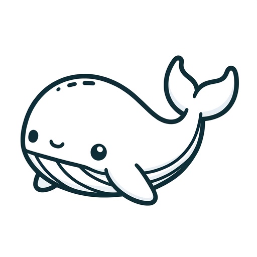 Cute Pilot Whale Coloring Page