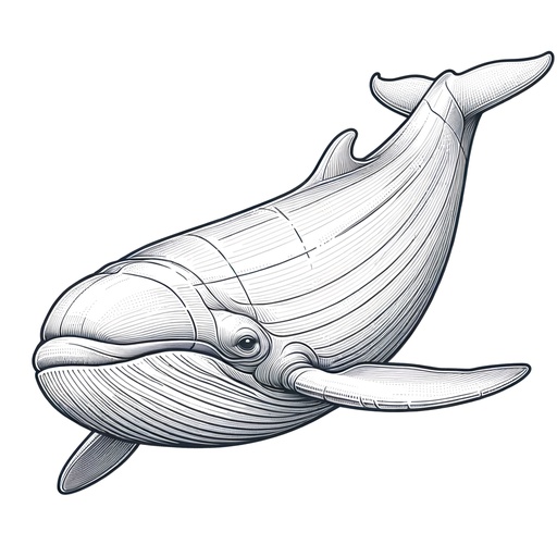 Realistic Pilot Whale Coloring Page