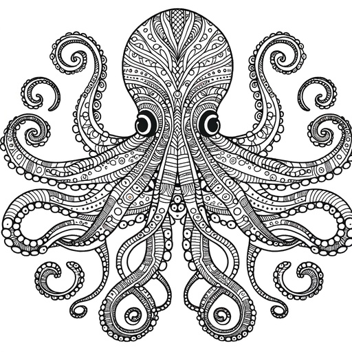 Mindful Octopus Coloring Page