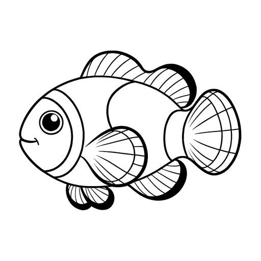 Realistic Clownfish Coloring Page- 4 Free Printable Pages