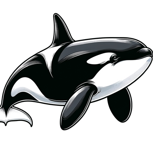 Realistic Killer Whale Coloring Page