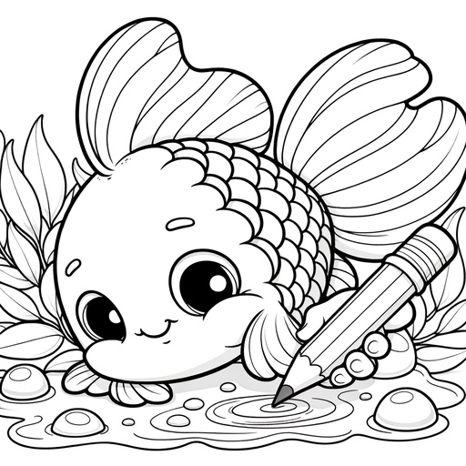 Professional Goldfish Coloring Page