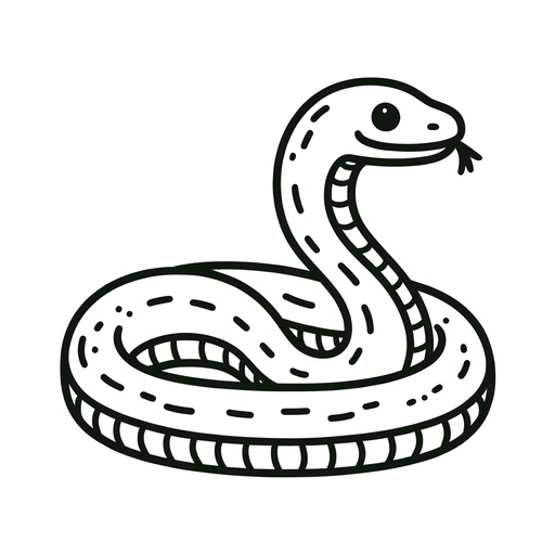 Simple Anaconda Coloring Page