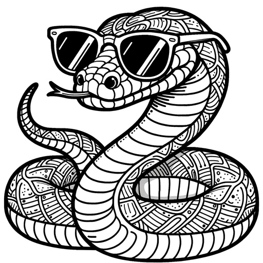 Anaconda in Sunglasses Coloring Page