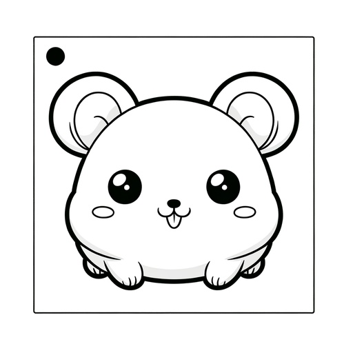 Cute Hamster Coloring Page