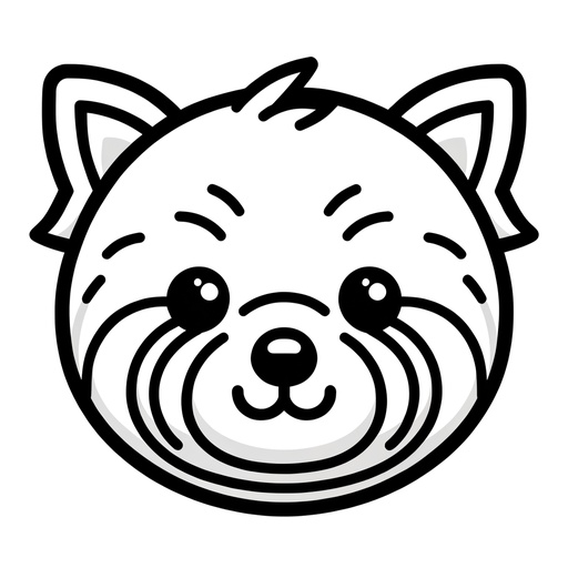 Cartoon Red Panda Coloring Page