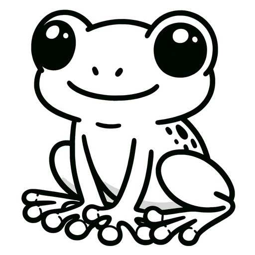 Cute Tree Frog Coloring Page