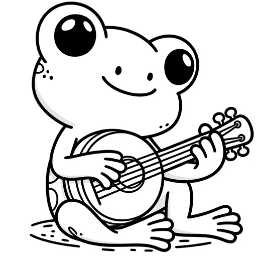 Musical Tree Frog Coloring Page