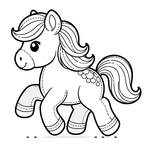 Simple Horse Coloring Page