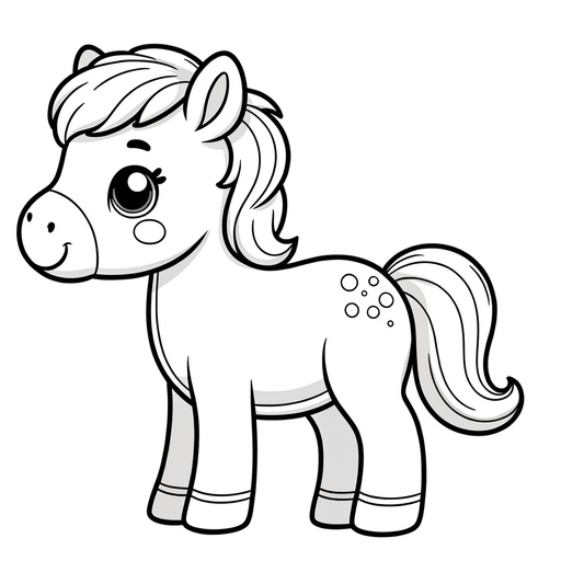 Cute Horse Coloring Page