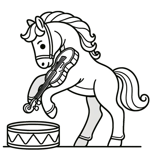 Musical Horse Coloring Page