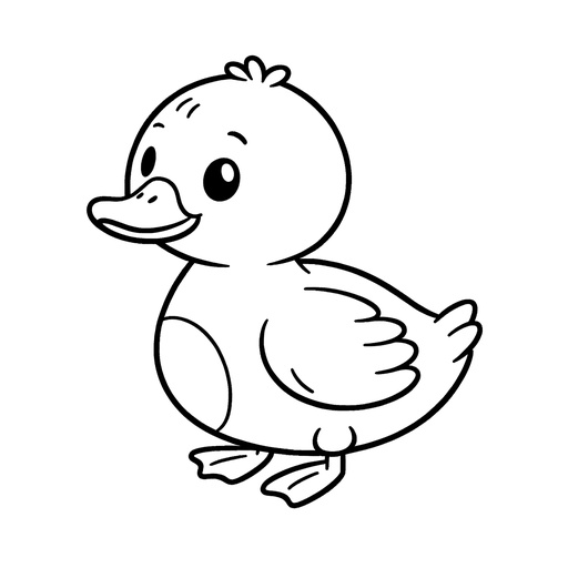 Simple Duck Coloring Page