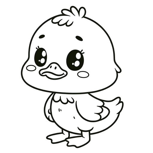 Cartoon Duck Coloring Page