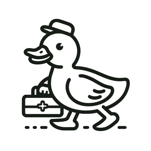 Professional Duck Coloring Page
