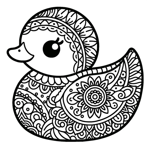 Mandala Duck Coloring Page