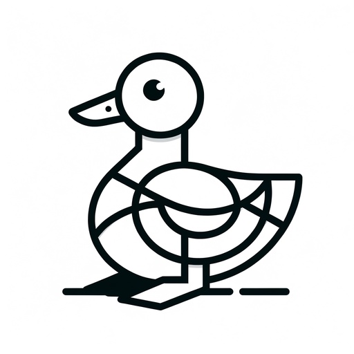 Geometric Duck Coloring Page