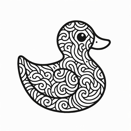 Mindful Duck Coloring Page