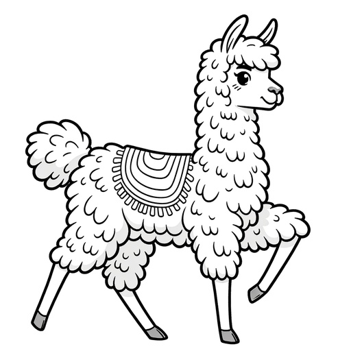 Action Llama Coloring Page
