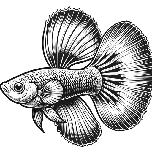 Realistic Guppy Coloring Page